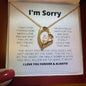 Regalo de disculpa para ella: lo siento de verdad: collar de amor eterno