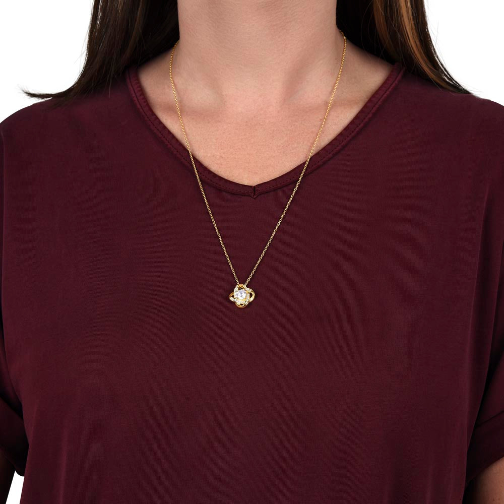 Regalo de disculpa para ella: quiero sentirte de nuevo: collar con nudo de amor