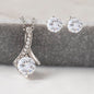Para mi bella esposa: collar de belleza seductora + aretes de circonita cúbica
