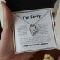 Regalo de disculpa para ella: lo siento de verdad: collar de amor eterno