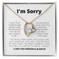 Regalo de disculpa para ella: lo siento de verdad: collar de amor eterno