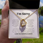 Regalo de disculpa para ella: lo siento de verdad: collar de amor eterno