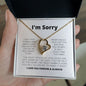 Regalo de disculpa para ella: lo siento de verdad: collar de amor eterno