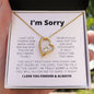 Regalo de disculpa para ella: lo siento de verdad: collar de amor eterno