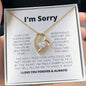 Regalo de disculpa para ella: lo siento de verdad: collar de amor eterno