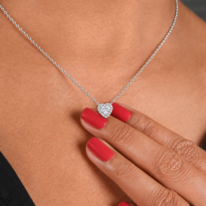 Apology Gift For Her - Forever Yours - Sparkling Heart Necklace