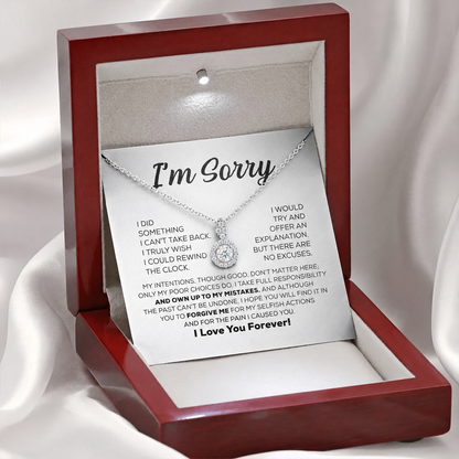 Apology Gift For Her - Forgive Me - Moissanite Pendant Necklace