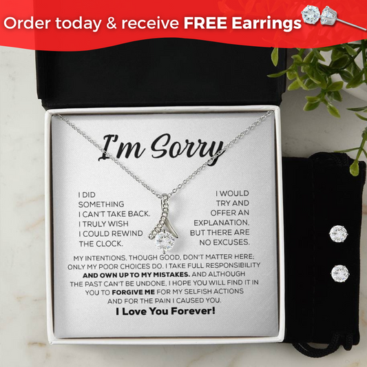Apology Gift - I Take Full Responsibility - Alluring Beauty Necklace (+ FREE Earrings)