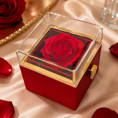 Apology Gift For Her - Love Knot with Rotating Rose Gift Box