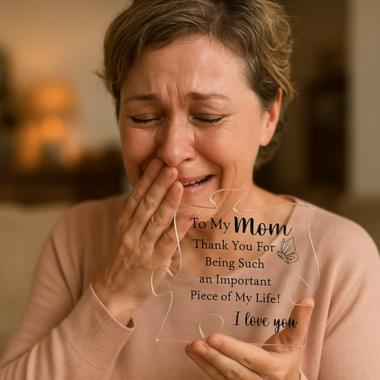 To My Mom - An Important Piece of My Life -  Printed Acrylic Puzzle Plaque