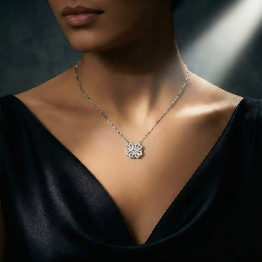 Apology Gift For Her - Magnetic Hearts Necklace