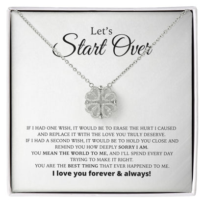 Let's Start Over - Apology Gift For Her - Magnetic Hearts Necklace
