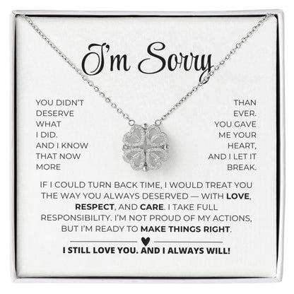 Apology Gift For Her - Magnetic Hearts Necklace