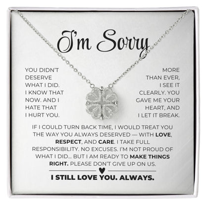 Apology Gift For Her - Magnetic Hearts Necklace