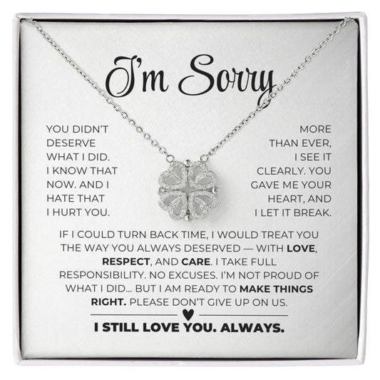 Apology Gift For Her - Magnetic Hearts Necklace