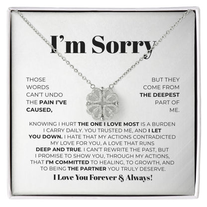 Apology Gift For Her - Magnetic Hearts Necklace