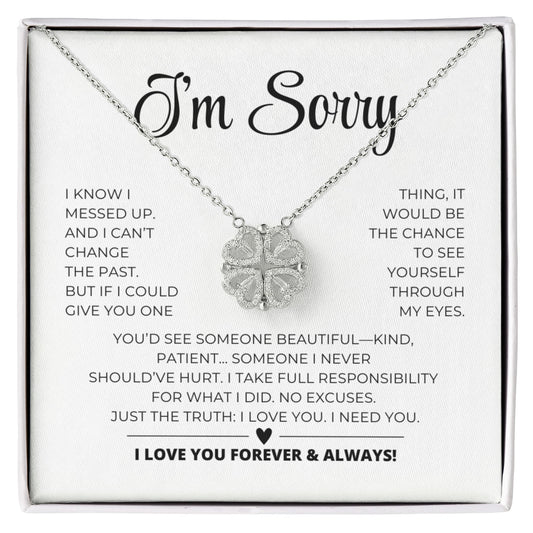 Apology Gift For Her - Magnetic Hearts Necklace