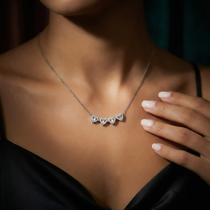 Apology Gift For Her - Magnetic Hearts Necklace