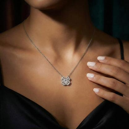 Apology Gift For Her - Magnetic Hearts Necklace