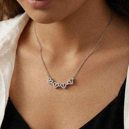 Apology Gift For Her - Magnetic Hearts Necklace