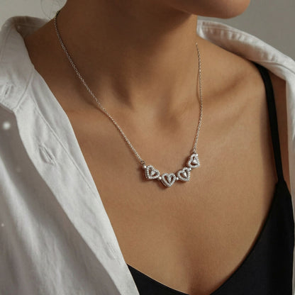Apology Gift For Her - Magnetic Hearts Necklace