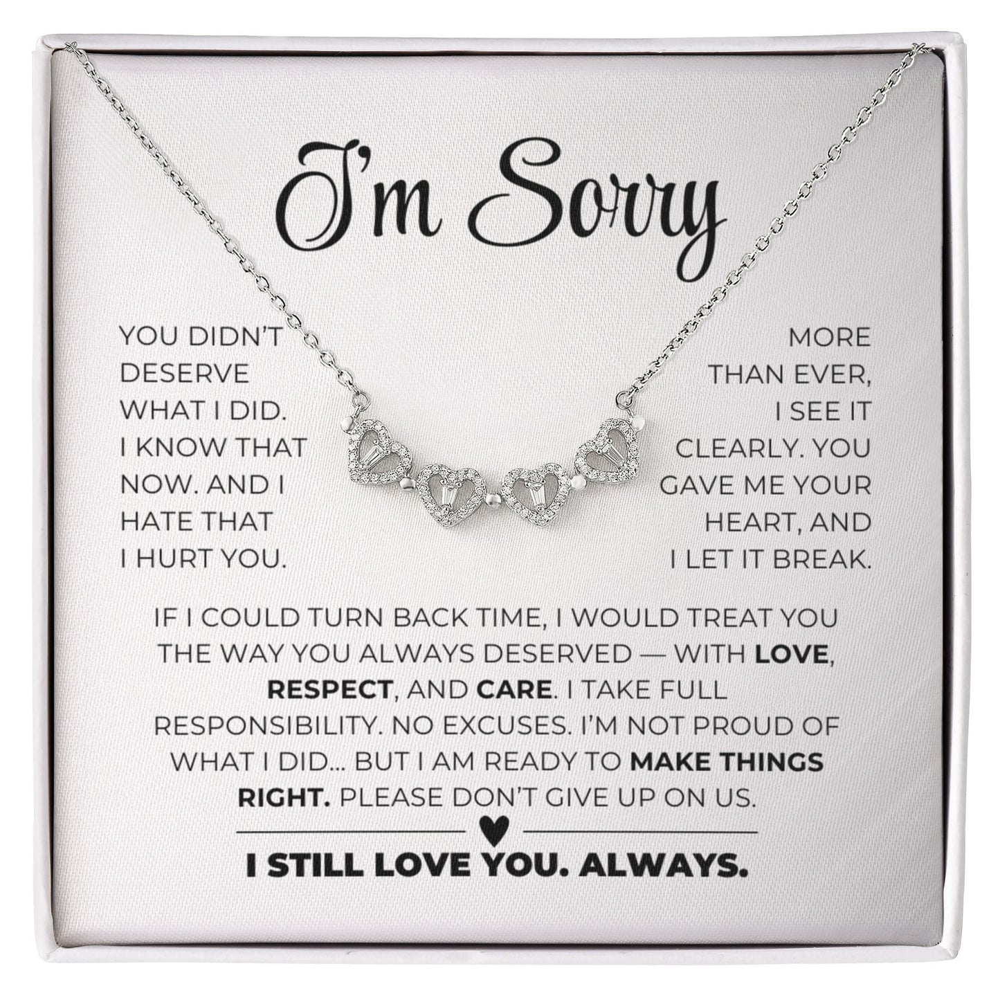 Magnetic Hearts Necklace - Apology Gift For Her2