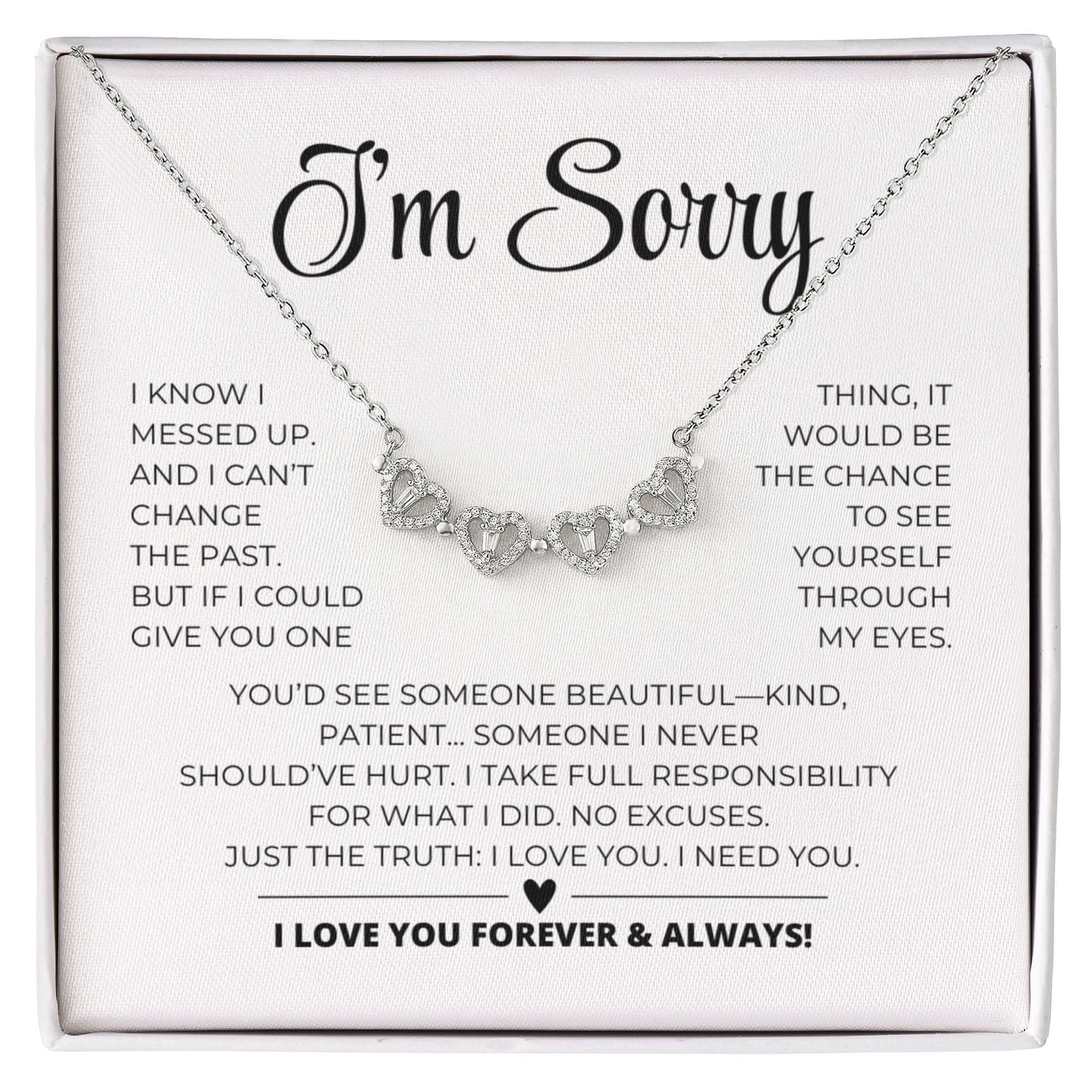 Magnetic Hearts Necklace - Apology Gift For Her2