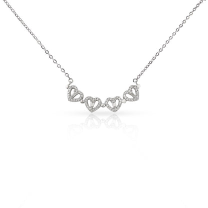 Apology Gift For Her - Magnetic Hearts Necklace