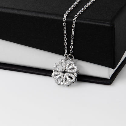 Apology Gift For Her - Magnetic Hearts Necklace