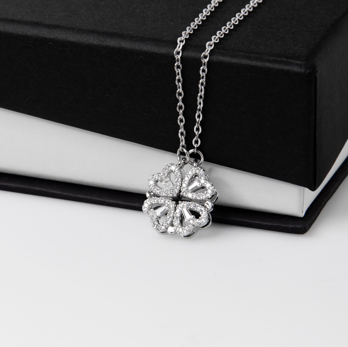 Apology Gift For Her - Magnetic Hearts Necklace