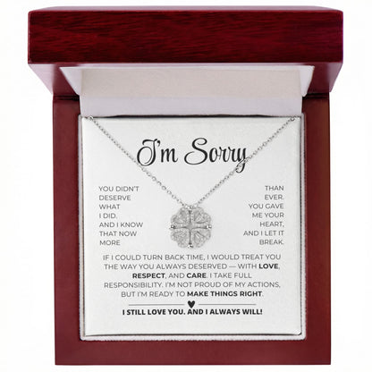 Apology Gift For Her - Magnetic Hearts Necklace