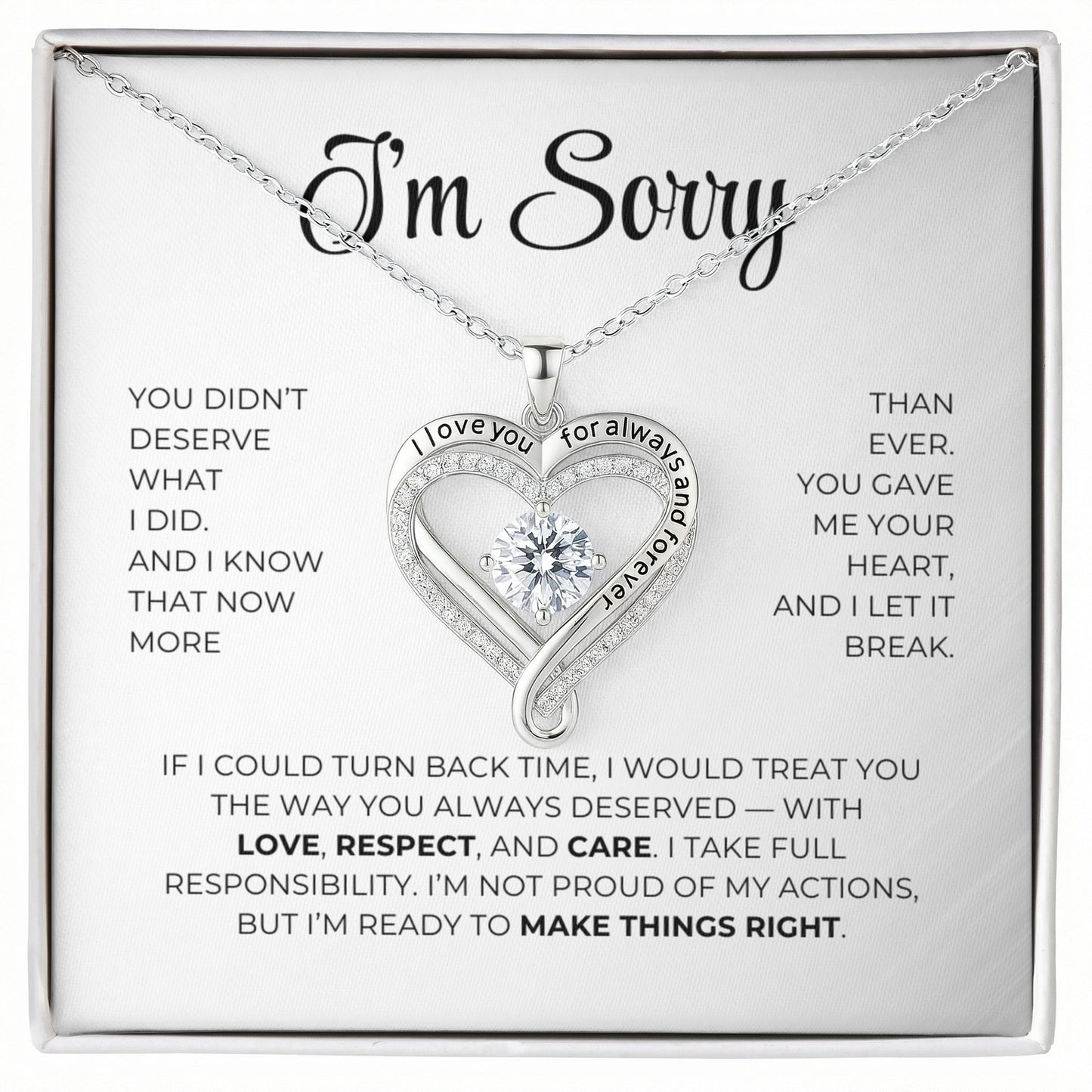 Apology Gift For Her - Love You Always Necklace