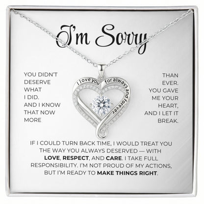 Apology Gift For Her - Love You Always Necklace
