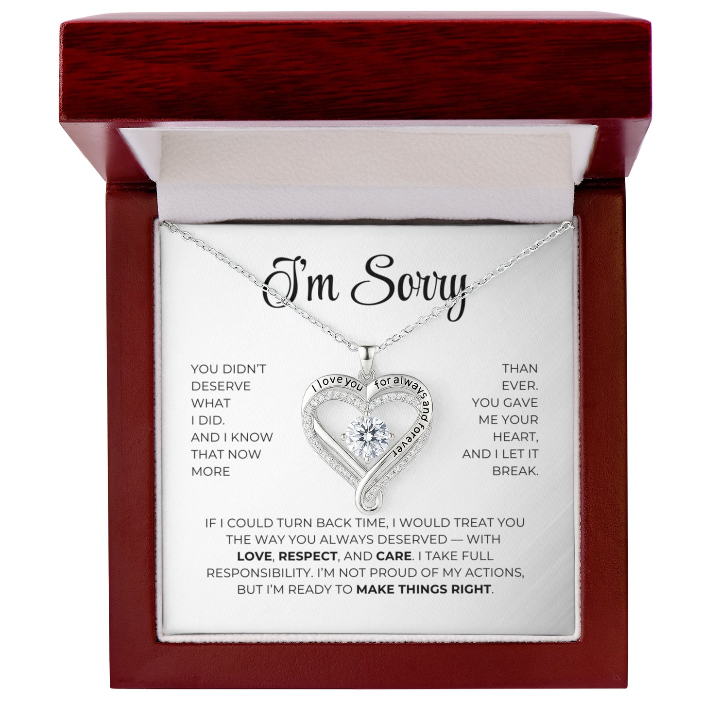 Apology Gift For Her - Love You Always Necklace