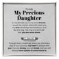 To My Precious Daughter - Engraved Women's Ring with Message Card