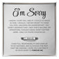 Apology Gift For Her - Engraved Women's Ring with Message Card