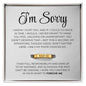 Apology Gift For Her - Engraved Women's Ring with Message Card