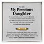 To My Precious Daughter - Engraved Women's Ring with Message Card