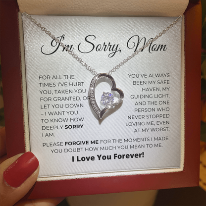 I'm Sorry Mom - Apology Gift For Mom - Love Knot Necklace