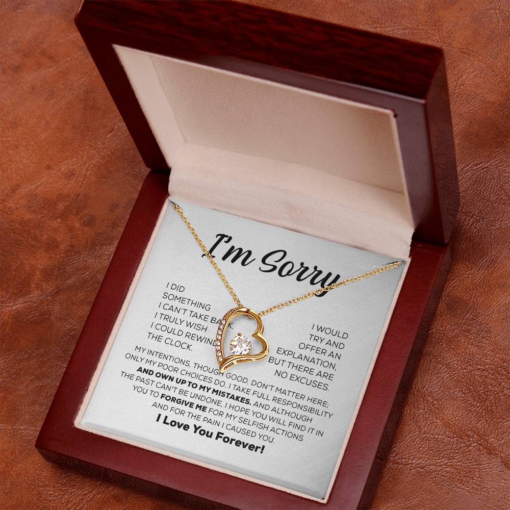 Apology Gift For Her - Own Up To My Mistakes - Forever Love Necklace