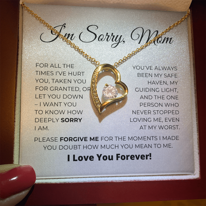 I'm Sorry Mom - Apology Gift For Mom - Love Knot Necklace