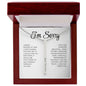 Apology Gift For Her - 4-Sided Stick Necklace - Engraved