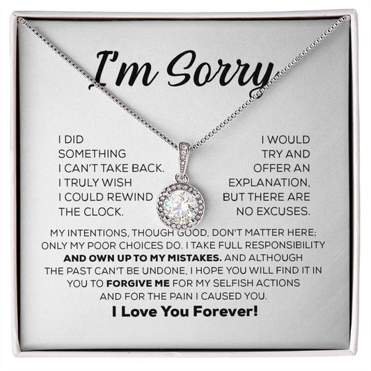 Apology Gift For Her - Eternal Hope Necklace With A Sentimental Message Card