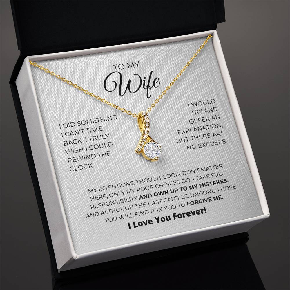 To My Wife - Forgive Me - Alluring Beauty Necklace