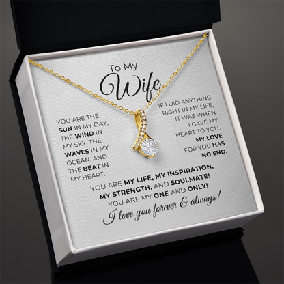 To My Wife - You Are My Life, My Inspiration - Alluring Beauty Necklace