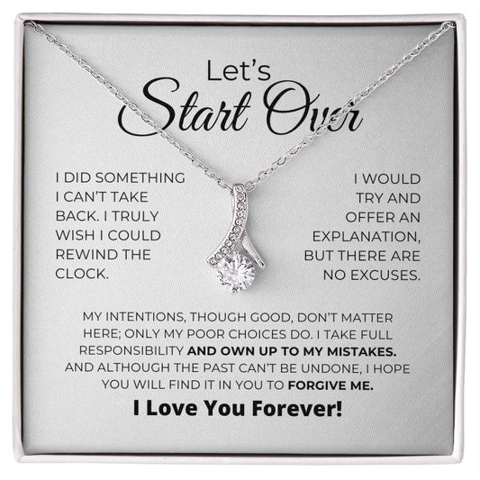 Let's Start Over - Alluring Beauty Necklace - Apology Gift For Her