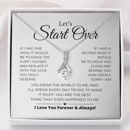 Let's Start Over - Apology Gift For Her - Alluring Beauty Necklace