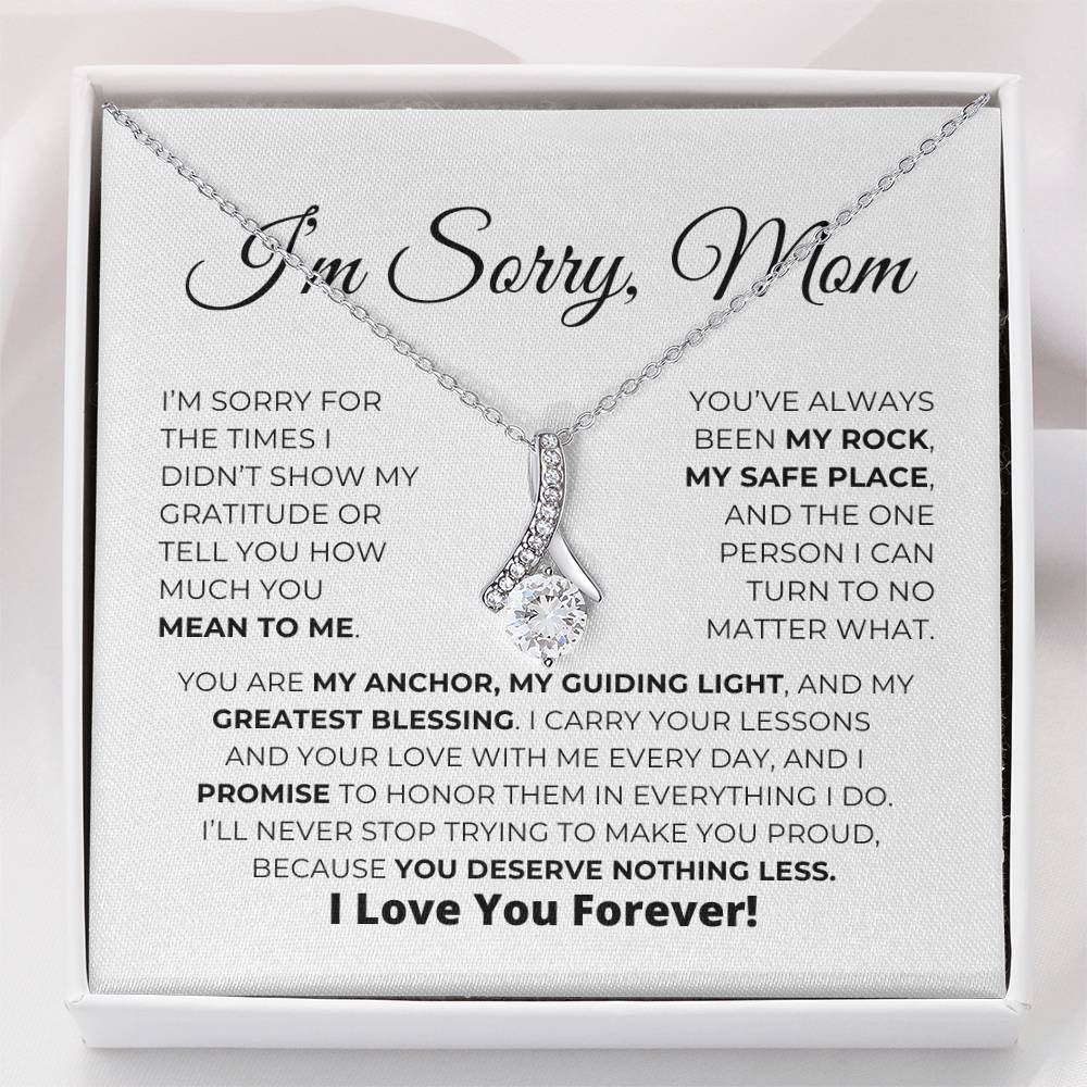 Apology Gift For Mom - You Are My Guiding Light - Alluring Beauty Necklace