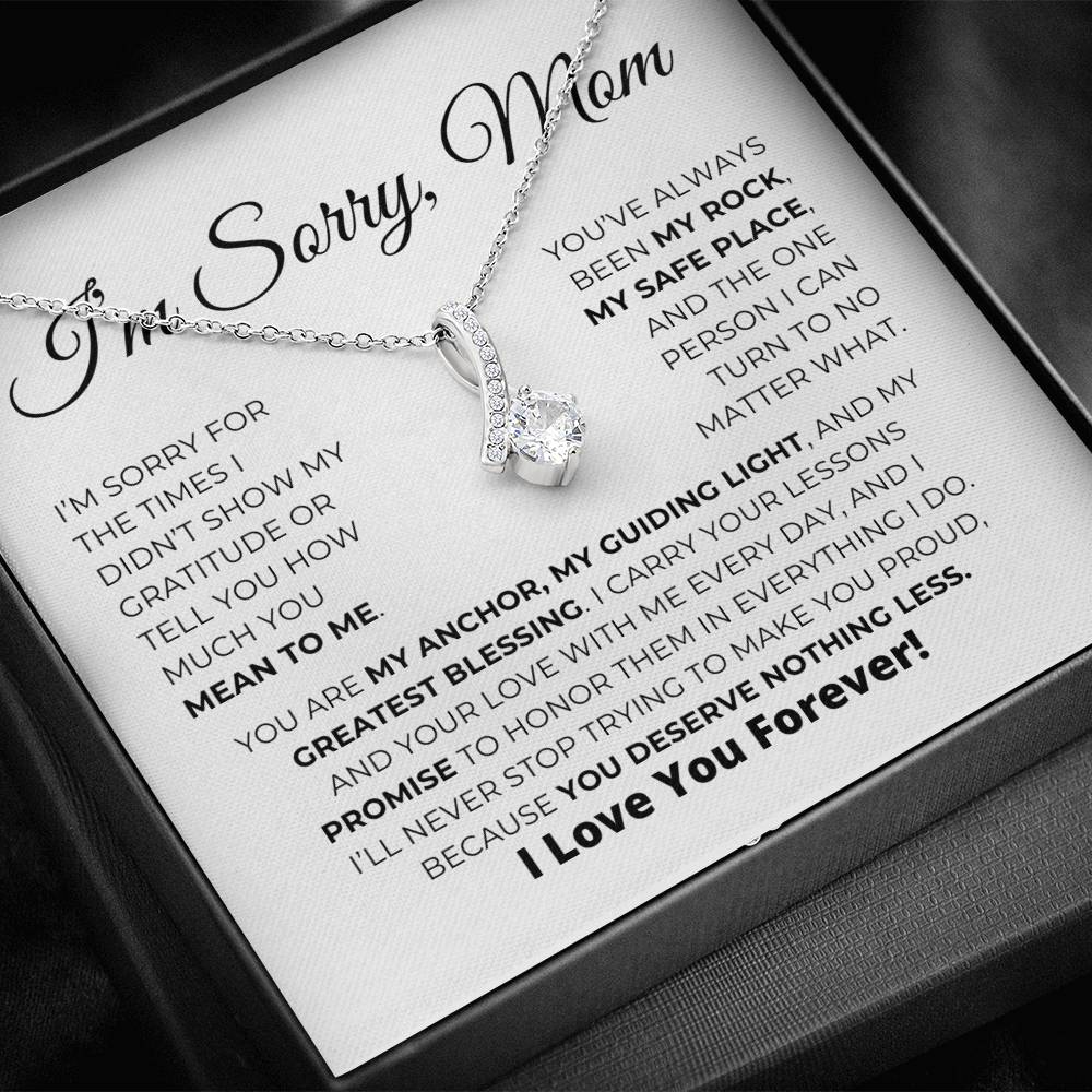 Apology Gift For Mom - You Are My Guiding Light - Alluring Beauty Necklace