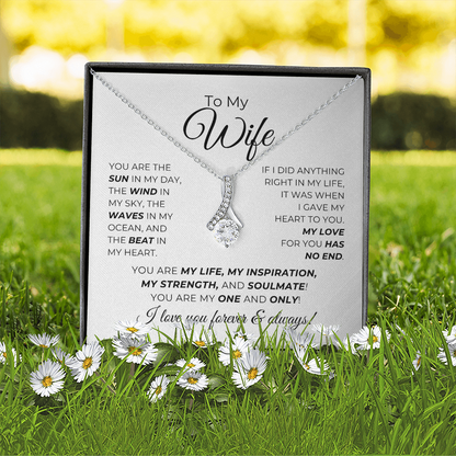 To My Wife - You Are My Life, My Inspiration - Alluring Beauty Necklace